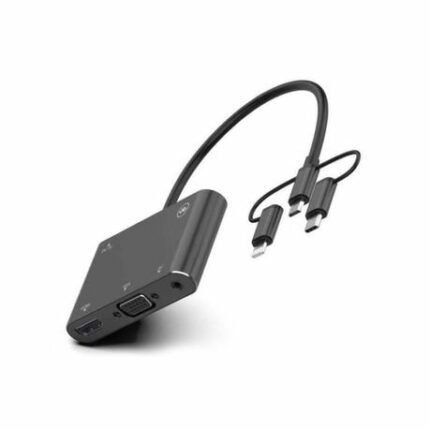 3 in 1 Mobile HD screen player (Type-C / Lightning / Micro USB to HDMI / VGA / AV Adapter)