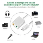 TYPE-C 7.1 sound card +IC Metal shell - Image 2